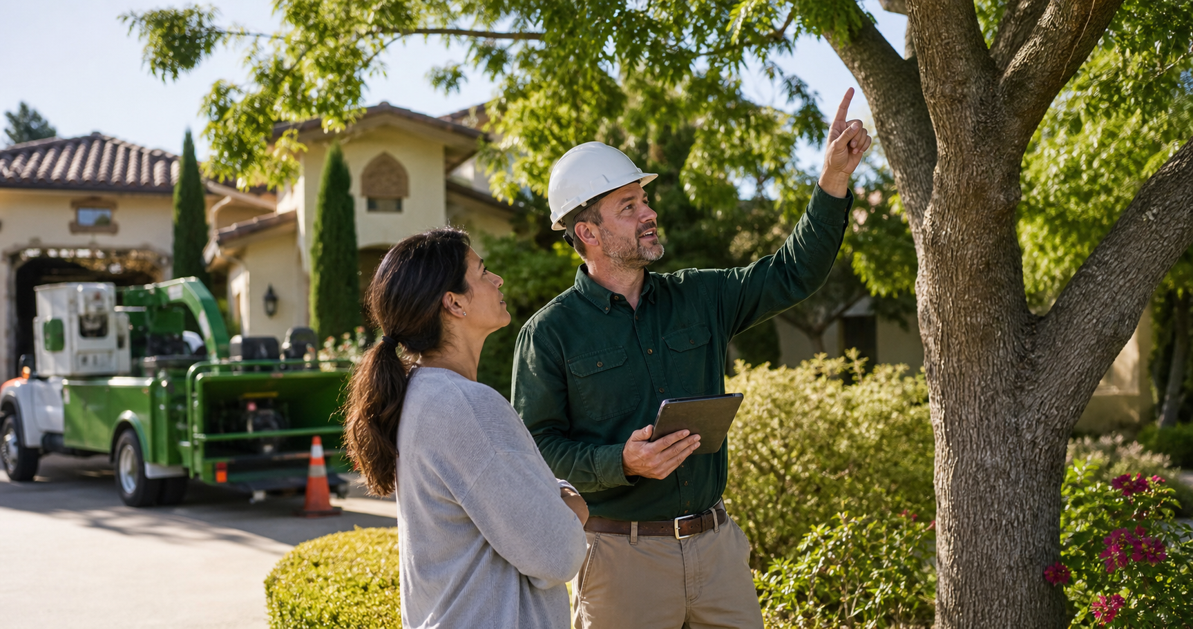 Kelvin Arborist providing a free tree-service estimate in Modesto